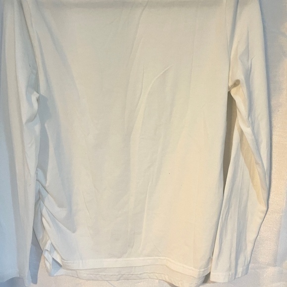 Women’s SHEIN White Long Sleeve Maternity Ruched Top Size L - Picture 2 of 7